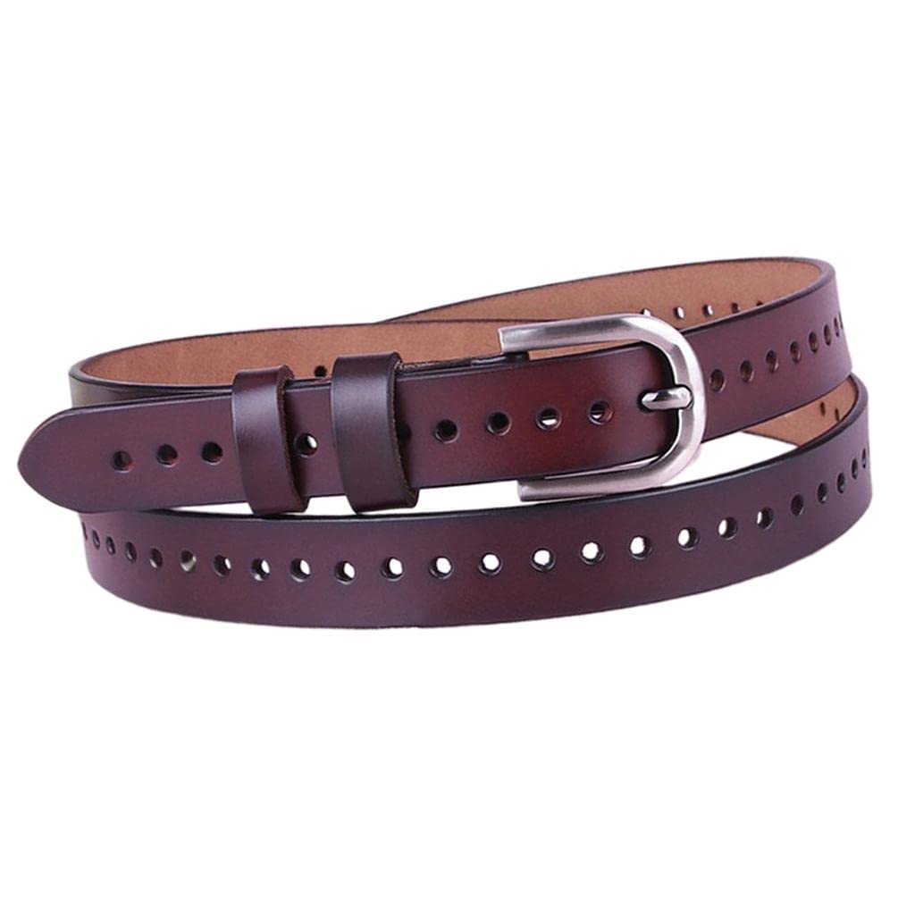 Leather Belt with Single Prong Buckle Casual Pants Waist Belt Strap Coffee-image-39