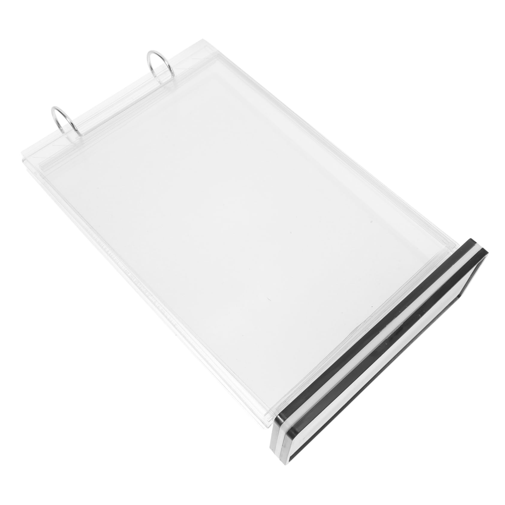 ULTECHNOVO Desktop Menu Folder Acrylic Display Stand 6 Page Flip Display Sign Easy to Clean and Change Content
