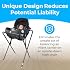 Koala Kare Infant Seat Kradle Secure, Table-Height Infant Carrier Holder with Tubular Steel Legs, Foldable & Compact Design, Machine-Washable Mesh (Model KB115-02)