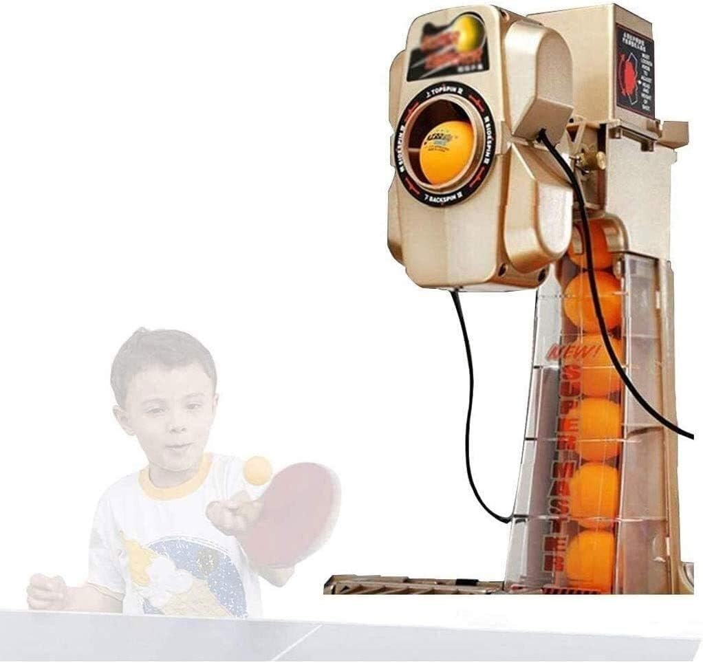 Ping Pong Robot Maszyna do treningu, tenis stołowy, zaawansowana automatyczna wyrzutnia piłek tenisowych z 37 różnymi piłkami obrotowymi do szkoły domowej