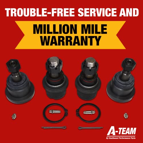 A-Team Performance - Xrf 2X K7460X Upgraded Design Greaseable Upper And K7467 Greaseable Lower Ball Joint Kit - Compatible With 2003-2013 Dodge Ram 2500 3500 - Improved Design 4X4 #TOP4