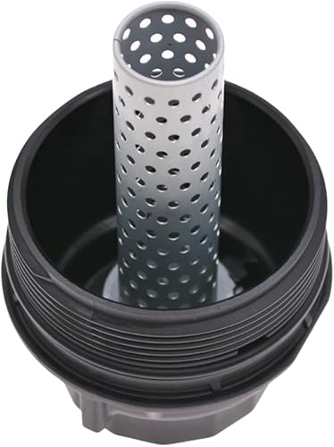 Miniatura 2 de Conjunto de tapa de carcasa del filtro de aceite del motor con enchufe 15620-0S010 15620-38010 Reemplazo para Toyota Land Cruiser 2008-2020, Toyota