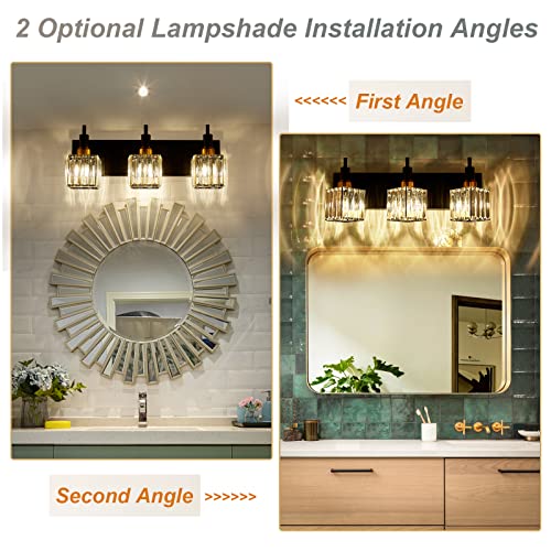 Moderncrystalbathroomvanitylight3lightbrasswalllightfixturesovermirrorblackandgoldvanitylightingforbathroomsquareshadebrasswallsconce Urban Country Home Decor Modern crystal bathroom vanity light 3 light brass wall light fixtures over mirror black and gold vanity lighting for bathroom square shade brass wall sconce urban country home decor
