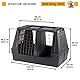 Ferplast Hundebox Auto, Atlas CAR 100 Scenic, extra Belüftung, Ablagefach, Doppelte Schiebeöffnung mit Sicherheitshaken, Abtropfmatte, L 100 x W 60 x H 66 cm - Max 40 Kg.