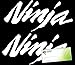 2 Pack Kawasaki Ninja Motorcycle Fender Gas tank Replacement Decals/Sticker Die Cut Graphics (White)