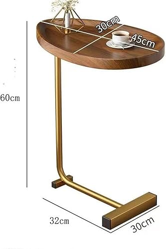 Miniatura 3 de Mesa de centro pequeña en forma ovalada de madera Mesa auxiliar Mesa auxiliar Mesa auxiliar Mesa auxiliar de dormitorio de moda
