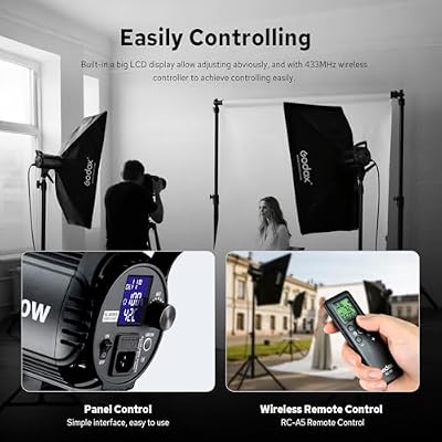 Godox SL-60W SL60W Daylight Led Video Light, 5600K Bright Studio Led Light, CRI95+Qa>90,Wirelessly Adjust Brightness,Bowens Mount LED Continuous Light for Video Recording Wedding Outdoor Photography