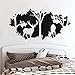 Forest Animals Wild Deers Wall Deal Art Vinyl Wall Sticker for Boys Kids Room Hunting Jungle Wall Decal for Bedroom Living Room Art House Decor Mural TM-46 (Black)