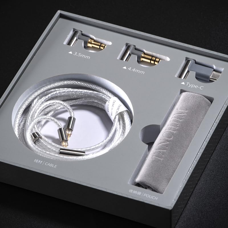 Tanchjim Cable X Silver-Copper Alloy Three Interchangeable Plugs Headphone Upgrade Cable