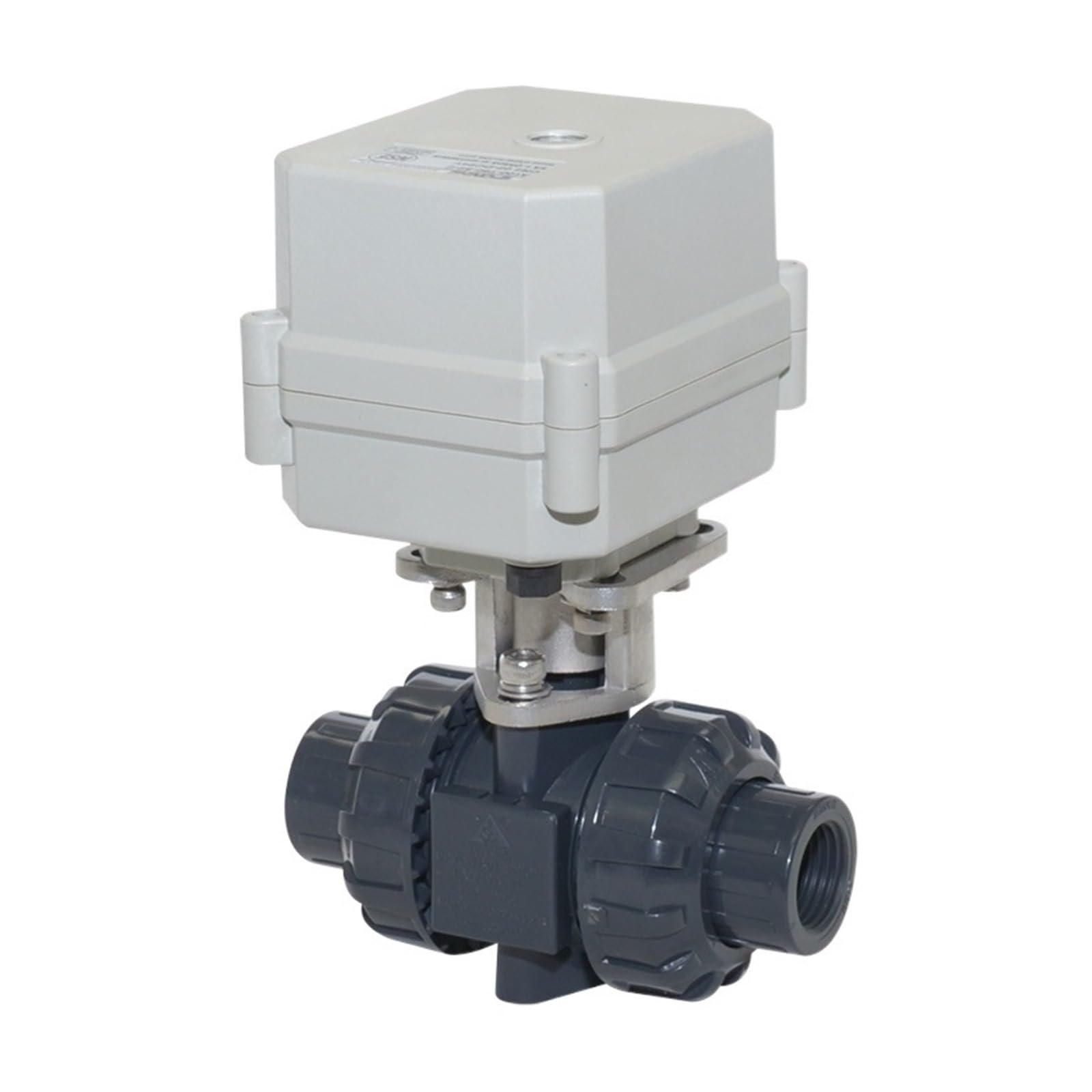 Vanne à Sphère, Vanne à Boisseau sphérique motorisée 1/2 ''DN15 2 Voies BSP/NPT/Douille UPVC 9-24VAC/DC vanne électrique NO/NC à Retour Automatique(NPT_9-24V ACDC_CR202)