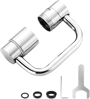 Aireador Grifo Giratorio 1080°, Extensor Adaptador Grifo Lavabo, Aireador Extensor Giratorio De 1080°, para Lavabo, Cocina y Baño, Roscas 20/22/24 mm