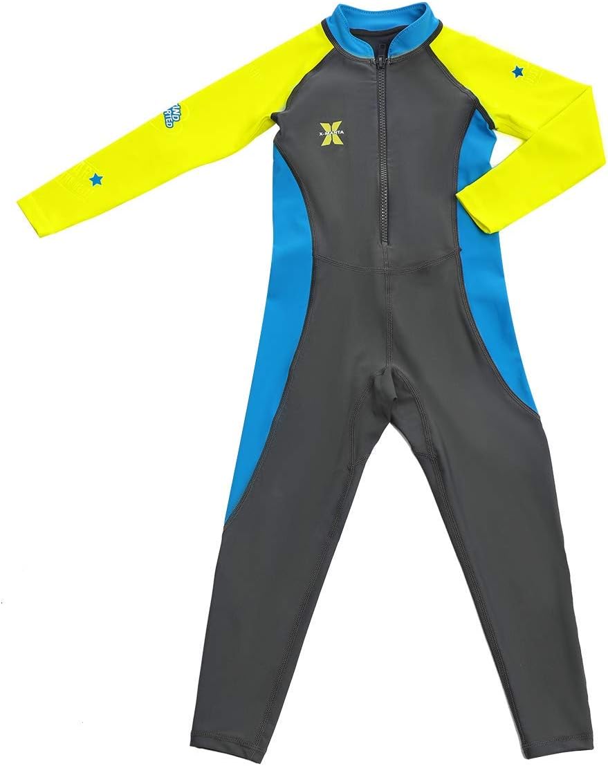 Boys One Piece Long Sleeve Full Wetsuit 2mm Neoprene Thermal Swimsuit 50 UV Protection Rash Guard for Surfing Diving