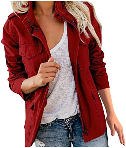 BUYING Womens Denim Jackets Long Sleeve Coat Cardigan Retro Solid Jacket Zip Up Jean Windbreaker Oversized Denim Coat