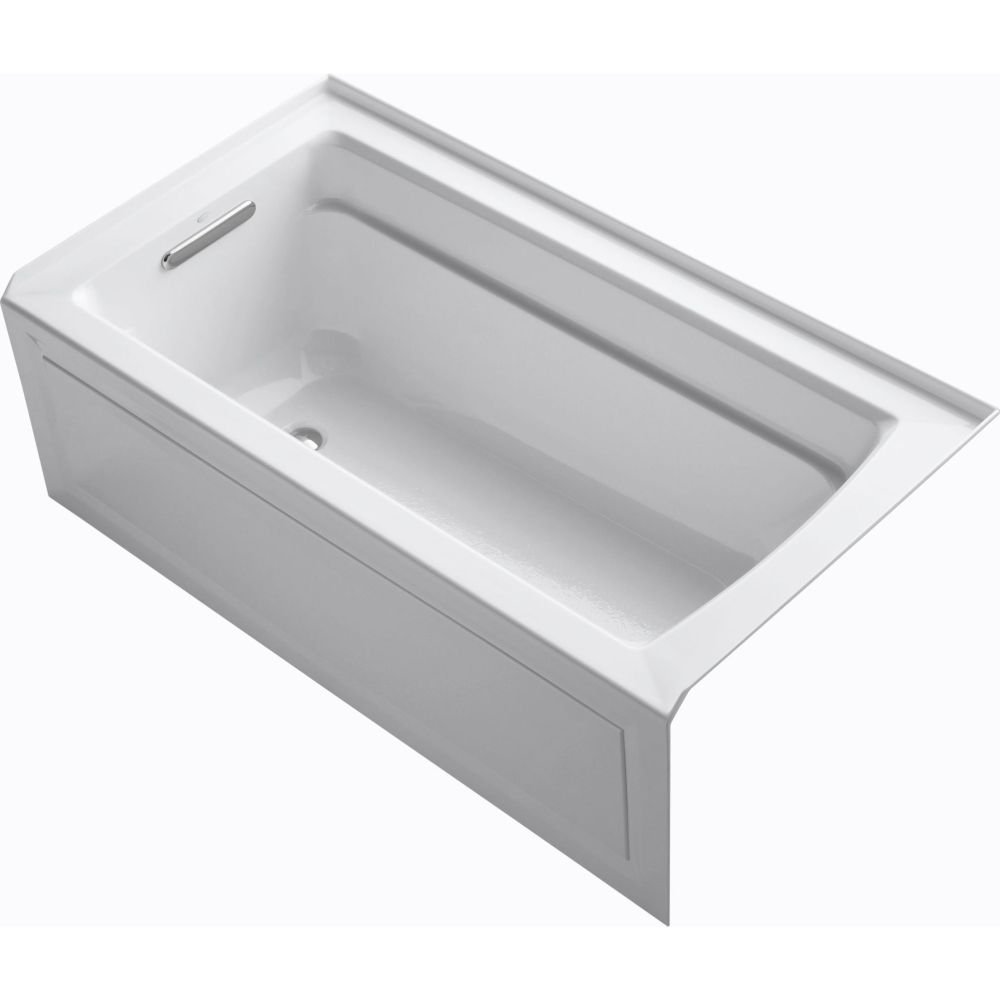 Kohler 1123-LA-0 Archer® 60" x 32" alcove bath, left drain, White