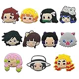 きめつのやいばちびアニメ靴チャーム マンガクロッグピン アクセサリー 悪魔スレイヤークロックチャーム 様々な靴にフィット パーティーギフト チャームデコレーション 9個