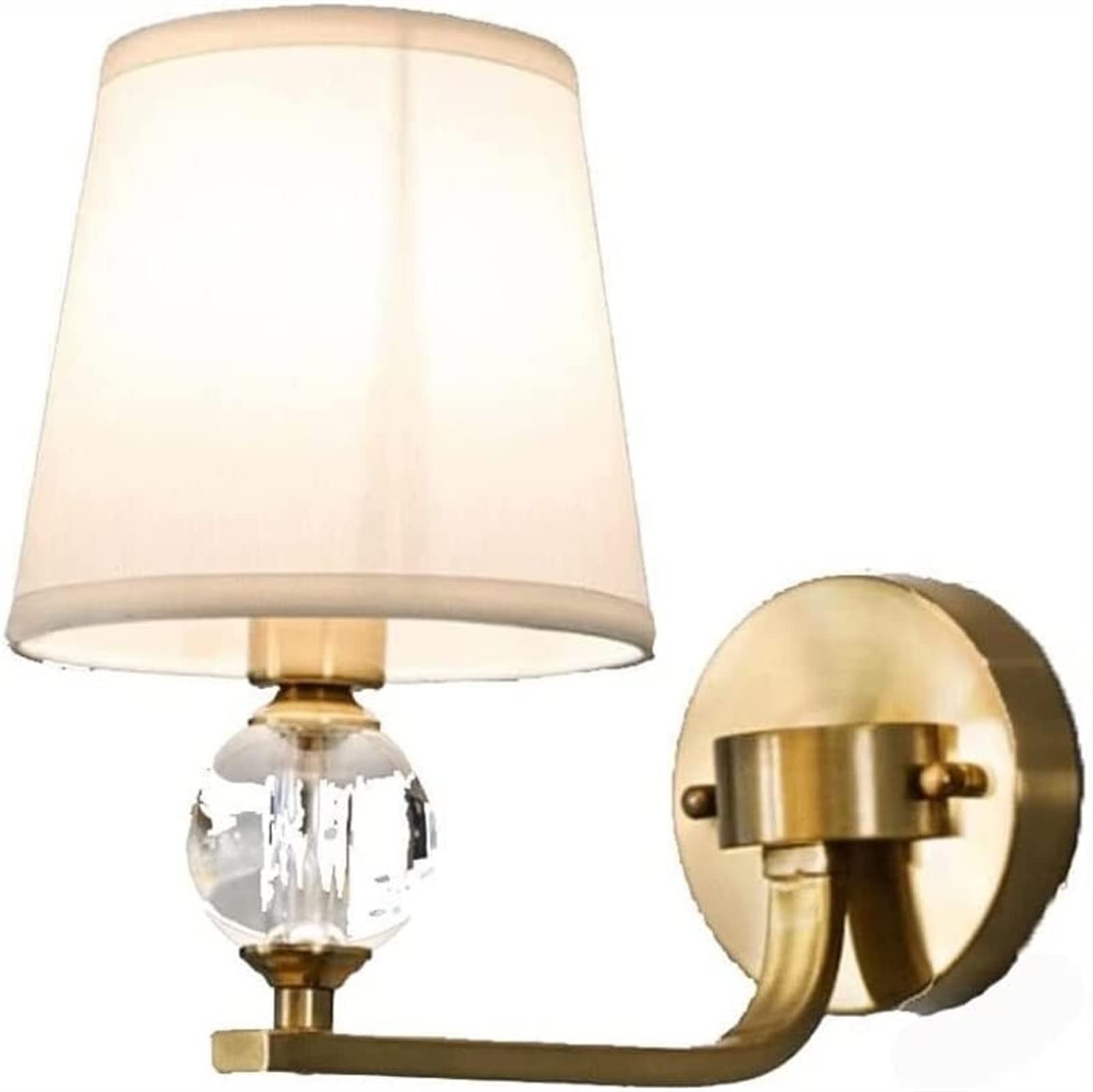 Lampe murale de décoration rétro dorée pour éclairage ciblé de liseuse de chevet