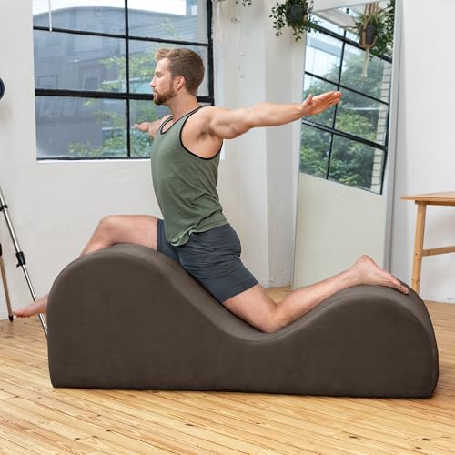 Image of Avana Luvu Lounger - Chaise Lounge Chair for Yoga, Exercise, Massage - High Density Foam - Made in the USA - Espresso