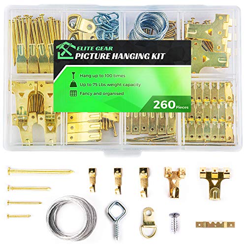 Picture Hanging Kit,Picture Hangers |260 Pieces Wall Hangers Accessories with Picture Hanging Hooks,Nails for Hanging Pictures,Wall Hanging kit,Frame Hanging Hardware.Picture Frame Hangers