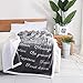 Rose Home Fashion Fuzzy Blanket, Throw Blanket, Fleece Blanket, Plush Blanket, Fluffy Blanket, Get Well Gifts, Sympathy Gift, Breast Cancer Gifts, Cancer Gifts for Women, Breast Cancer Survivor Gifts (Throw, Grey)