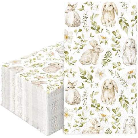 AnyDesign 50Pcs Easter Napkins Cover