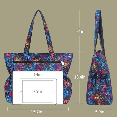 Image of CLOUDMUSIC Shoulder Tote Bag For Nurses Teachers Work Gym Travel Beach Women With Large Capacity Waterproof