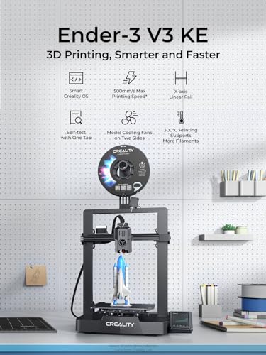 Image of Creality Ender-3 V3 KE 3D Printer, 500 mm /s High-Speed Printing with Auto-Leveling, Sprite Direct Extruder Supports 300℃ Printing, Ultra-Smooth and Stable, 220x220x250 mm Print Volume