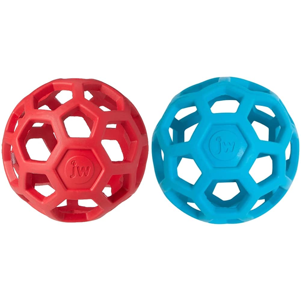 JW HOL-EE ROLLER Medium - Assorted colors & Hol-Ee Roller Small By Dog Toy Chew And Bite, Assorted colors