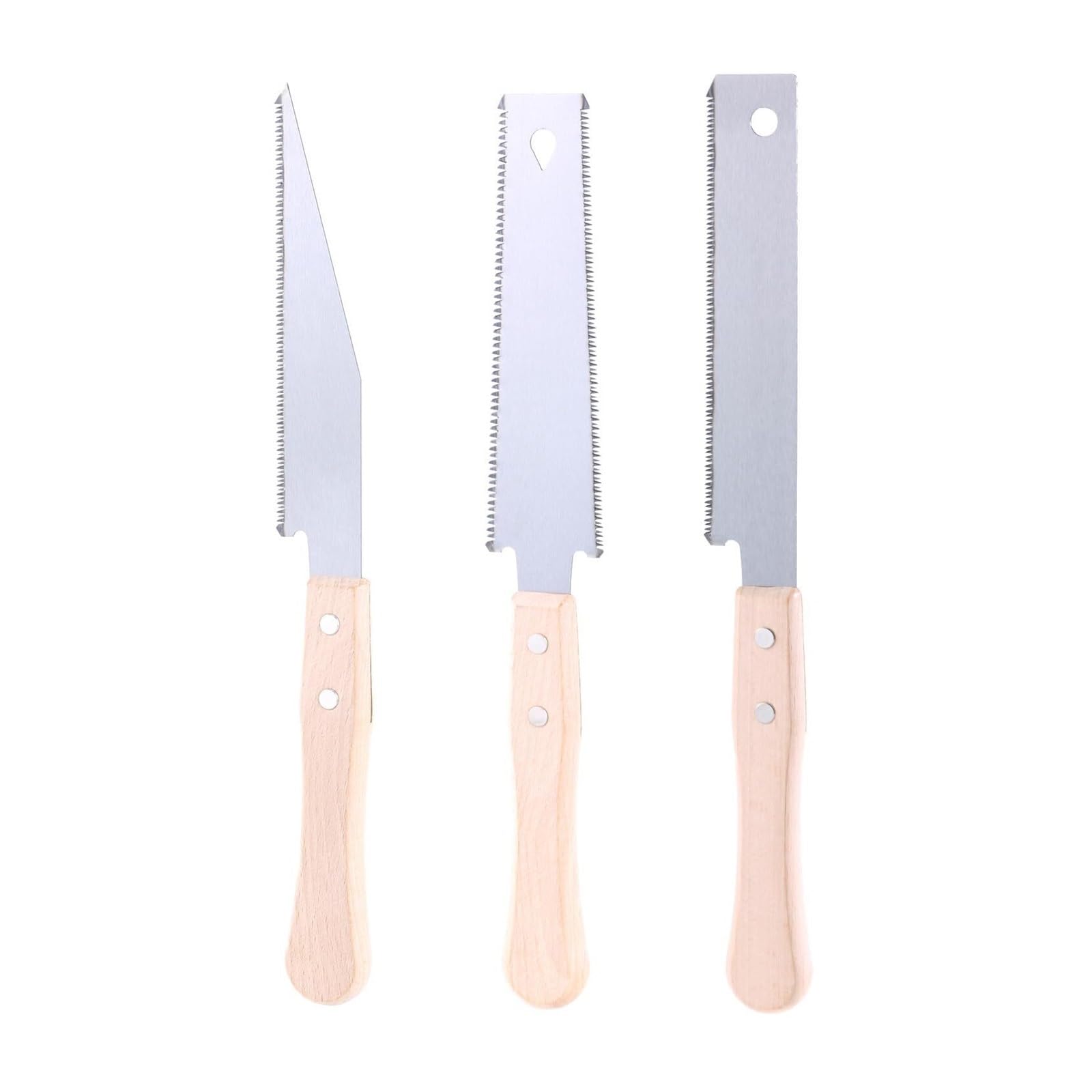 Scies japonaises SK5 pour menuiserie avec denture fine double tranchant et manche hêtre