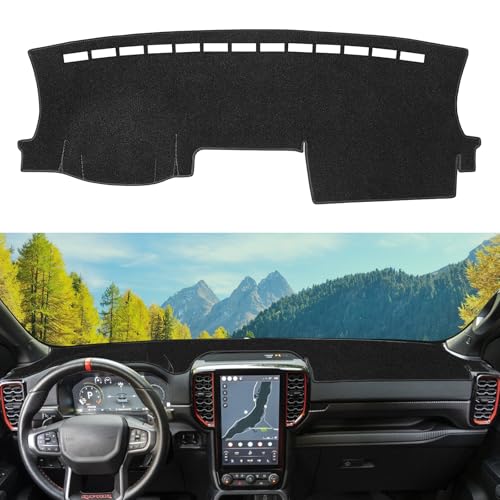 SKYLOTEC Dashboard Cover Mat Compatible for Ford Ranger Everest 2024 2025 Dash Carpet Protector Car Dashboard Accessories