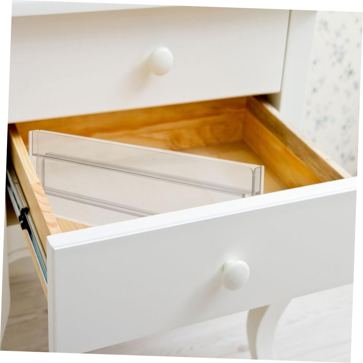 IMIKEYA 8pezzi Divisori per Regolabili Trasparenti Separatori per Ufficio e Camera da Letto Organizer per Vestiti e Piccoli Oggetti