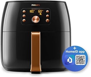 PHILIPS Air Fryer HD9867/90, 7.3L Xxlcapacity, 2225W, Chef Ranveer Brar'S Signature Series Philips Airfryer With Smart Sensing Technology - HD9867/90, Black