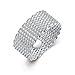 Produktbild Styleziel Damen Herren Ring Silber feine Ketten flexibel Freundschaft Eyecatcher Neu 1896 (53 (16.9))