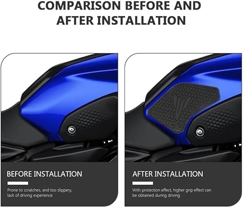 Miniatura 5 de Tank Pad Sticker Motorcycle Non-Slip Side Fuel Tank Pad Protector Stickers Decal Gas Knee Grip Traction Pads for Yam&aha MT 07 MT07
