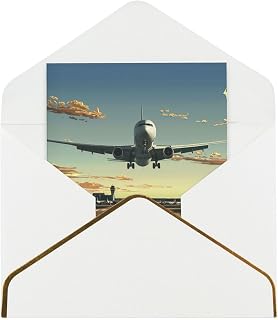Airport Printed Greeting Cards With Envelopes-Thank You Cards,Birthday Card,Blank Greeting Cards& All Occasionwhite
