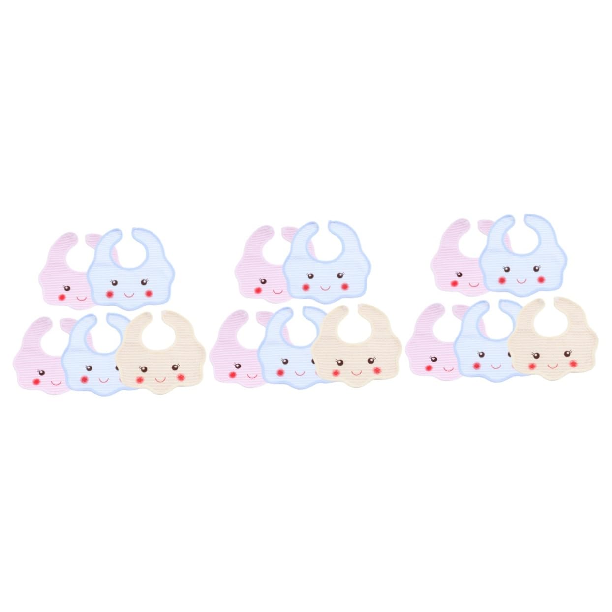 ibasenice 15piezas Baberos Impermeables Para Bebés De Algodón Diseño De Dibujos Animados Ajustables y Fáciles De Usar Perfectos Para Mantener Tu Niño Niña Limpio y Seco Mezclados