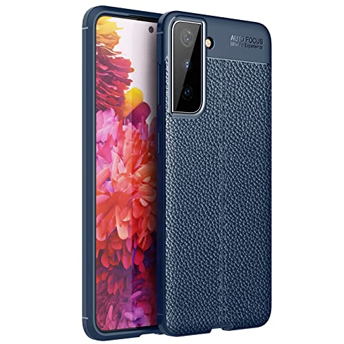 Galaxy S21 ケース Galaxy S21 5G ケース シリコン TPU SC-51B SCG09 スマホケース 耐衝撃 スリム ソフト 軽量 薄型 レンズ保護 擦り傷防止 滑り止め 落下防止 指紋防止 さらさら肌触り ギャラクシー S21 カバー(青)