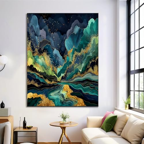 Mármol abstracto lienzo arte pared para dar luz a rincones oscuros
