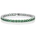 Gem Stone King 10.00 Ct Round Green Color Cubic Zirconia CZ Tennis Bracelet 7 Inch