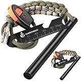 2 Pack Ferro Rod, 4 Inch Fire Starter Survival Tool, Flint and Steel for Hiking, Camping & Bushcraft, Flint Fire Starter with Paracord Handle & Waterproof Design, Emergency Survival Tool | Clwryviduu