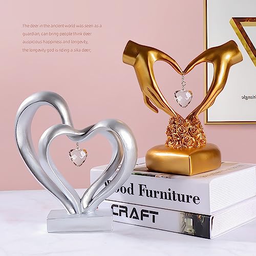 Statue de cœur sculptée pour une décoration de salon chic - 8