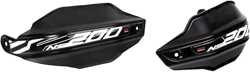 Miniatura 7 de Guardamanos de plástico negro compatible para Bajaj Pulsar NS200 2014-2023 negro-blanco