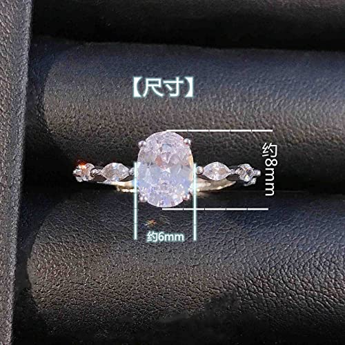 1 Carat Moissanite Ring Classic Egg-shaped horse eye ring Round Cut Solitaire Ring for Women, Engagement, Promise, Wedding2