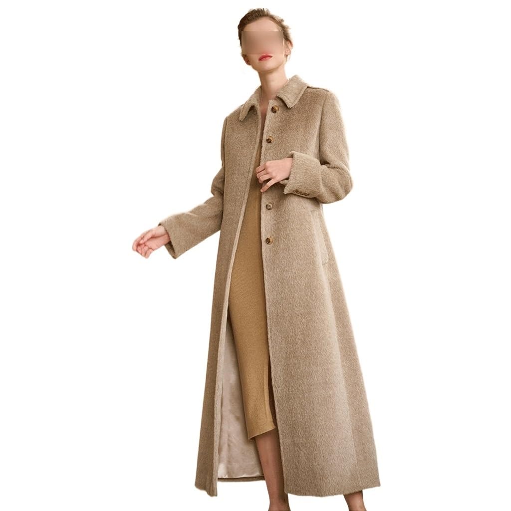 Amazon.co.jp: CSCDD オートミールカラーの高級両面アルパカコート