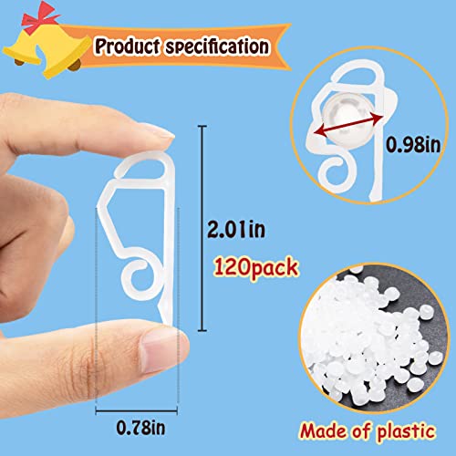 Oumuamua Christmas Gutter Light Clips Hooks For Hanging Outdoor String Lights 120Pcs White Plastic Light Hanger Hooks For Outside Rope Lights Waterproof #TOP4