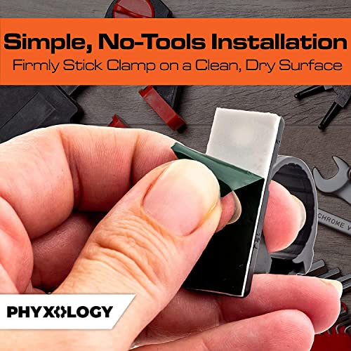 PHYXOLOGY SUPPLY - Juego de 100 abrazaderas adhesivas para cables en varios tamaños (4, 6, 8, 10 y 12 mm), color negro, para organización de cables en el hogar y oficina, instalación sin herramientas miniatura 6