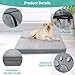 COSHNIBI Dog Bed Covers Replacement Washable,Waterproof Bed Covers Soft Plush Replacement with Zipper & Removable for Dog/Cat 44''Lx32''Wx4''H-Grey