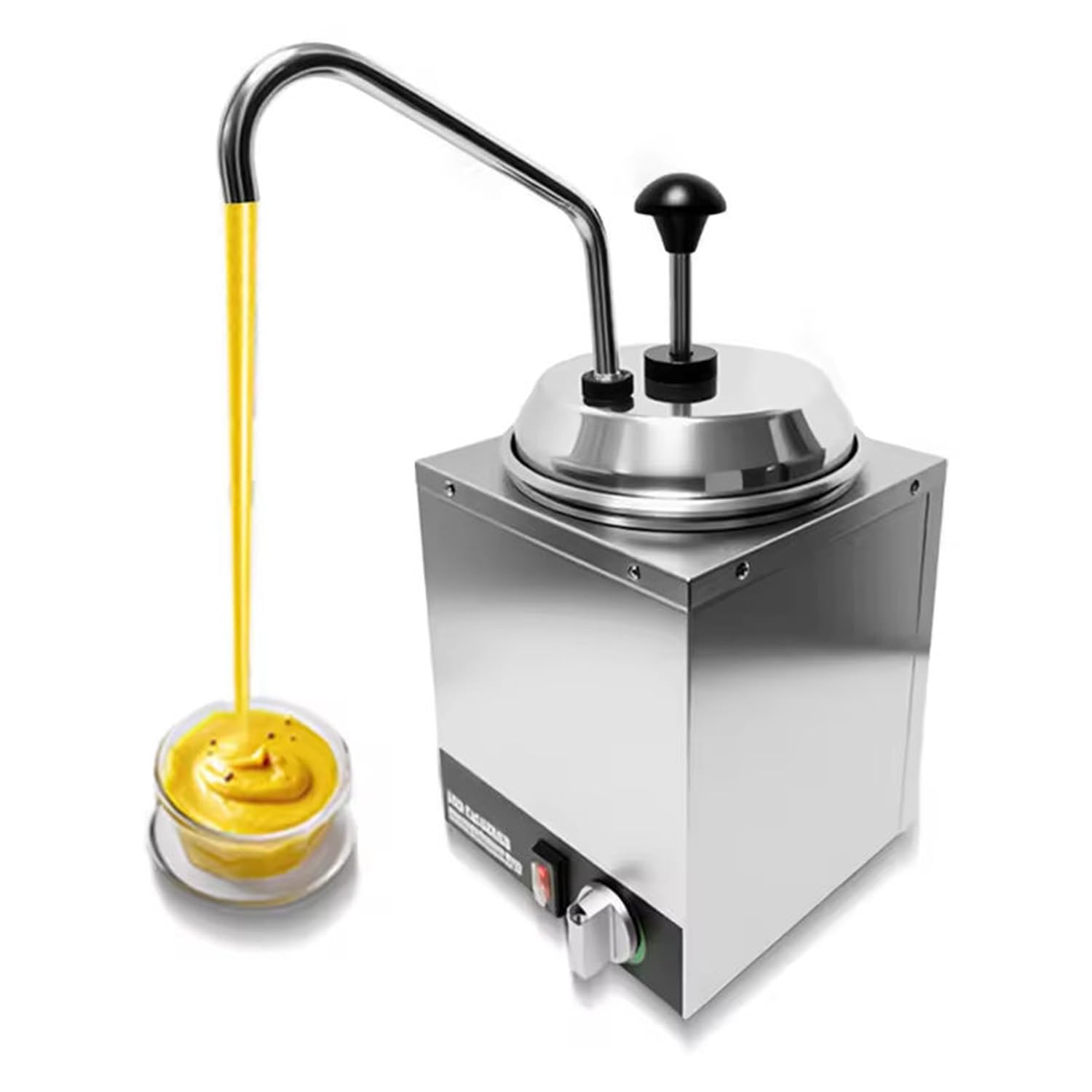 Dispensador eléctrico de queso de acero inoxidable con cabezal giratorio