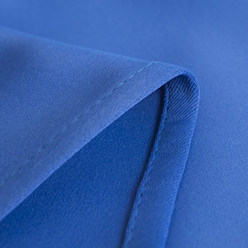 Aquazolax Grommet Top Bedroom Blackout Curtains - Home Decor Thermal Insulated Window Treatment Curtain Drapes for Dining Room, 1 Pair, 42x54-inch, Royal Blue