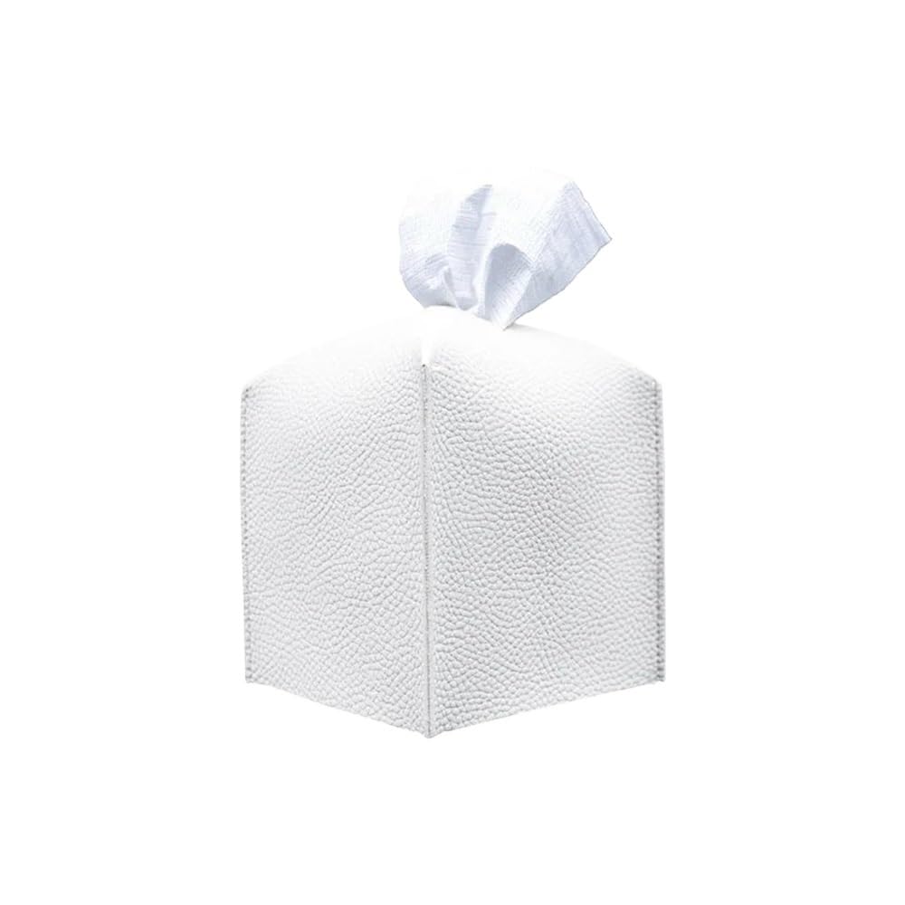 1pc 13cmX13cm Decorative Square Tissue Box PU Leather Holder Facial Paper Organizer For Bathroom Modern