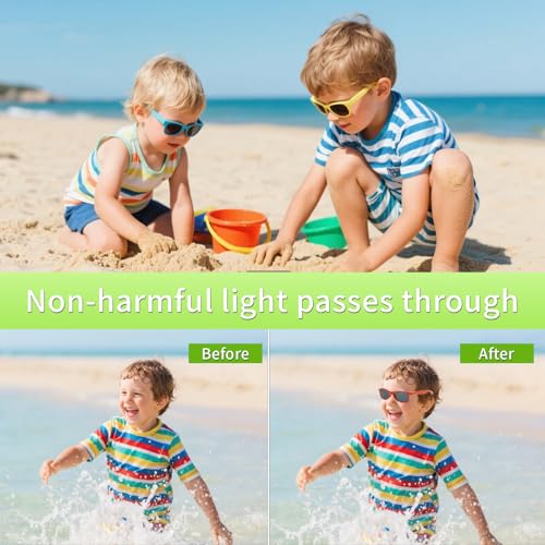 24 Pack Kids Sunglasses Bulk with UV Protection, Neon Party Sunglasses for Summer, Beach, Goody Bags, Classroom Prizes & Party Favors4